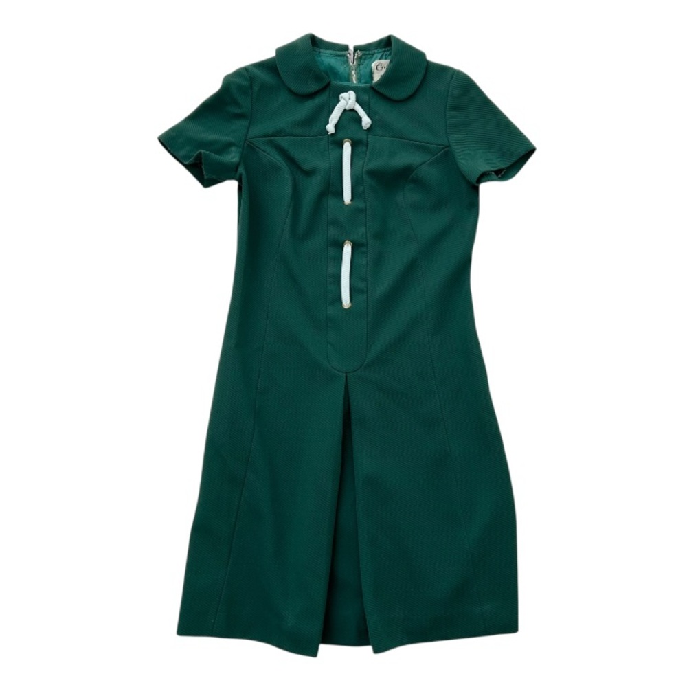 Vintage Cindy Juniors by Leboff Montreal Green 1960’s Dress